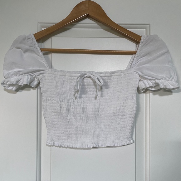 Aritzia Wilfred Smocked Blouse - Picture 1 of 3